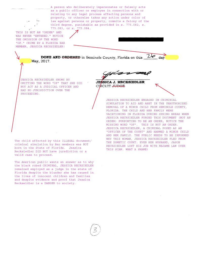 Jessica Recksiedler EXPOSED! judge reprimanded for speeding ticket, Clemente Javier Aguirre-Jarquin EXPOSED, disqualification required, husband attorney Jason Recksiedler conflict of interest, judicial qualifications commission reprimand - speeding violations - unethical judge