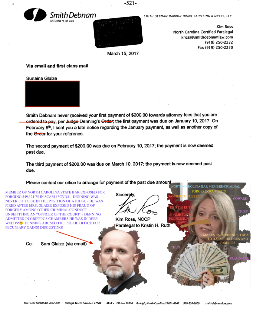 Kristin Ruth and Michael J. Denning EXPOSED for forging $49,321.75 in SCAM 13CVD31