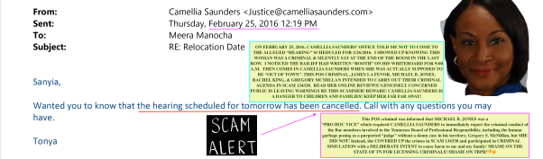 Camellia Saunders Knox County TN ATTORNEY EXPOSED