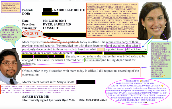 Sareh Dyer, MD is a medical provider at a fake entity, unlicensed business name, Interlachen Pediatrics in Oviedo, Florida in Seminole County