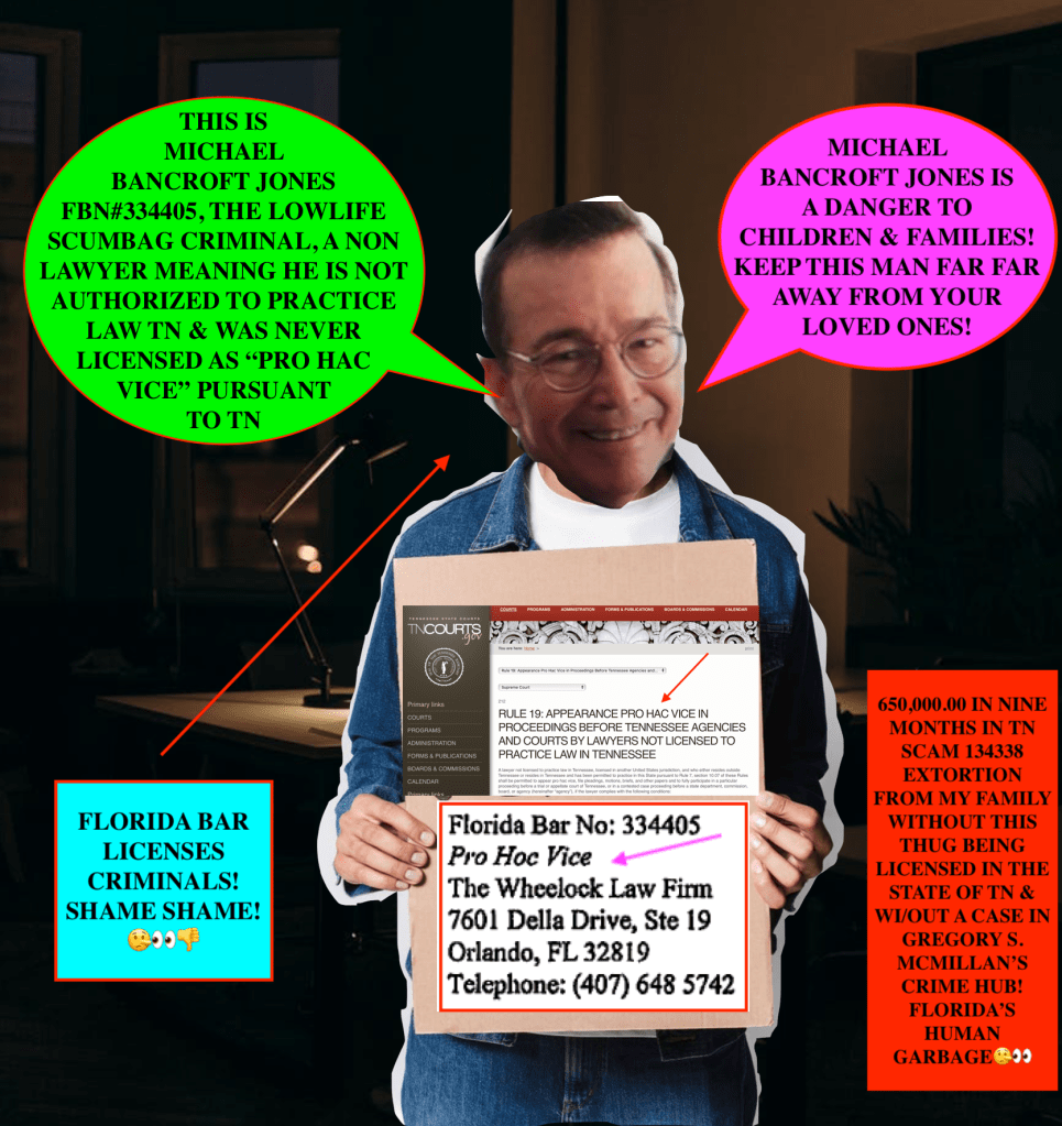 Tennessee Board of Professional Responsibility, Attorney Discipline Agency, Tennessee Supreme Court, Wheelock Law Firm, LLC, Orlando, Florida, Rules of Professional Responsibility