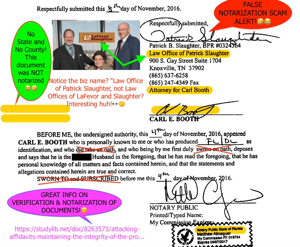 Knoxville, TN attorney, Patrick Slaughter of Law Offices of LaFevor & Slaughter, James LaFevor and Clay White, Zena Slaughter 900 S Gay St # 1704, Knoxville, TN 37902 and Knox County Tennessee FOURTH CIRCUIT COURT DIVISION IV