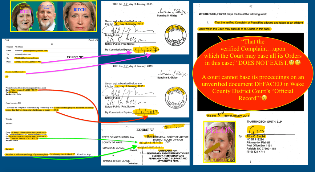 Wake County Family Court Corruption EXPOSED - dvpo export scam industry BUSTED - THARRINGTON SMITH, LLP, SMITH DEBNAM NARRON DRAKE SAINTSING & MYERS, LLP, Kristin Ruth, Alicia Jurney, MICHAEL J. DENNING, Alice Stubbs, DA LORRIN FREEMAN, JENNIFER KNOX, W. THURSTON DEBNAM, A.T. DEBNAM, LEN C. MUELLER, TIFFANY LESNIK