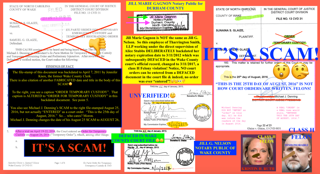 WAKE COUNTY FAMILY COURT SCAM
