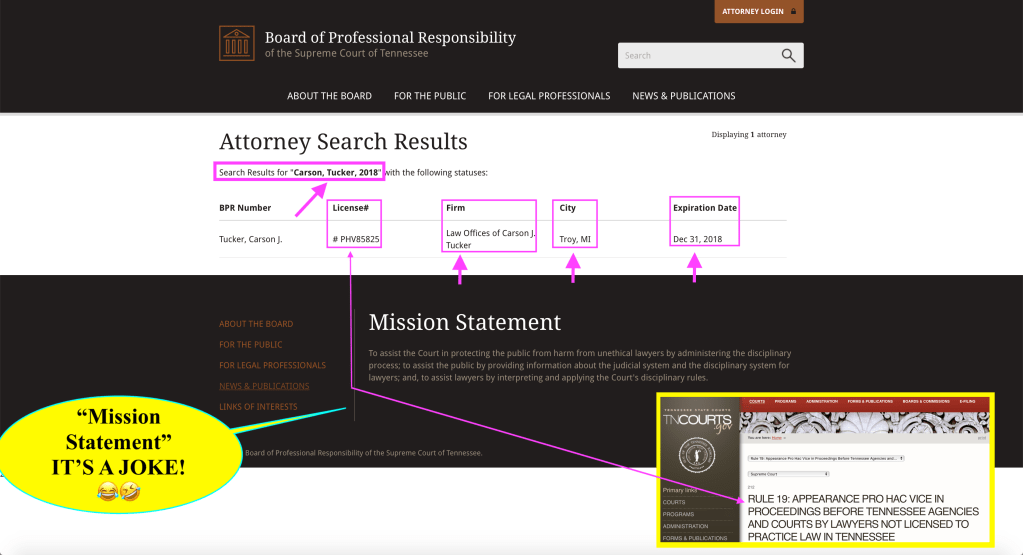 18th judicial circuit court, Seminole County, Florida Chief judge, Jessica Recksiedler and Judge Susan Stacy involved in UNAUTHORIZED PRACTICE OF LAW in the State of Tennessee by virtue of AIDING and ABETTING Florida Bar MEMBERS illegally operate out of Tennessee!